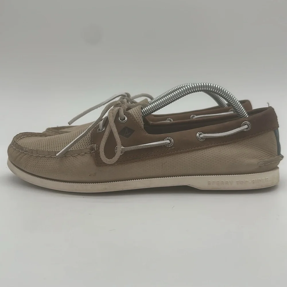 Sperry Billfish Top-Sider Brown and Tan Vented Boat Shoes Mens Size 10M